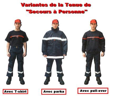 Variantes de la tenue de 'Secours  Personne'